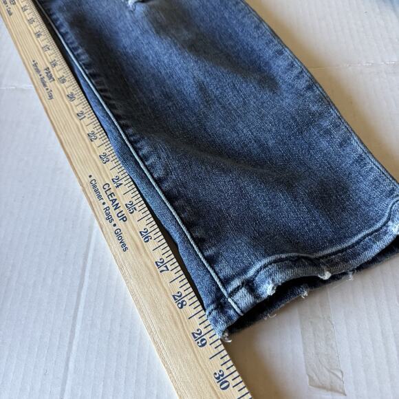 Judy Blue Distressed Boyfriend Fit Jeans Size 11/30 Dark Wash Blue Cowgirl - Picture 5 of 7